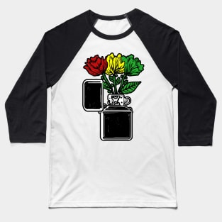 red yellow green rose lighter Baseball T-Shirt